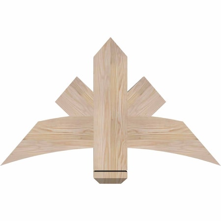 Ekena Millwork Alberta Smooth Timber Gable Bracket, Douglas Fir, 36"W x 21"H x 3 1/2"D x 5 1/2"F, 14/12 Pitch GBW036X21X0406ALB00SDF